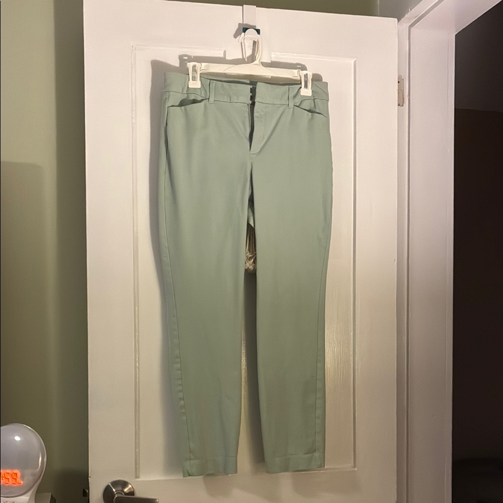 Mint Green Slim Fit Pants